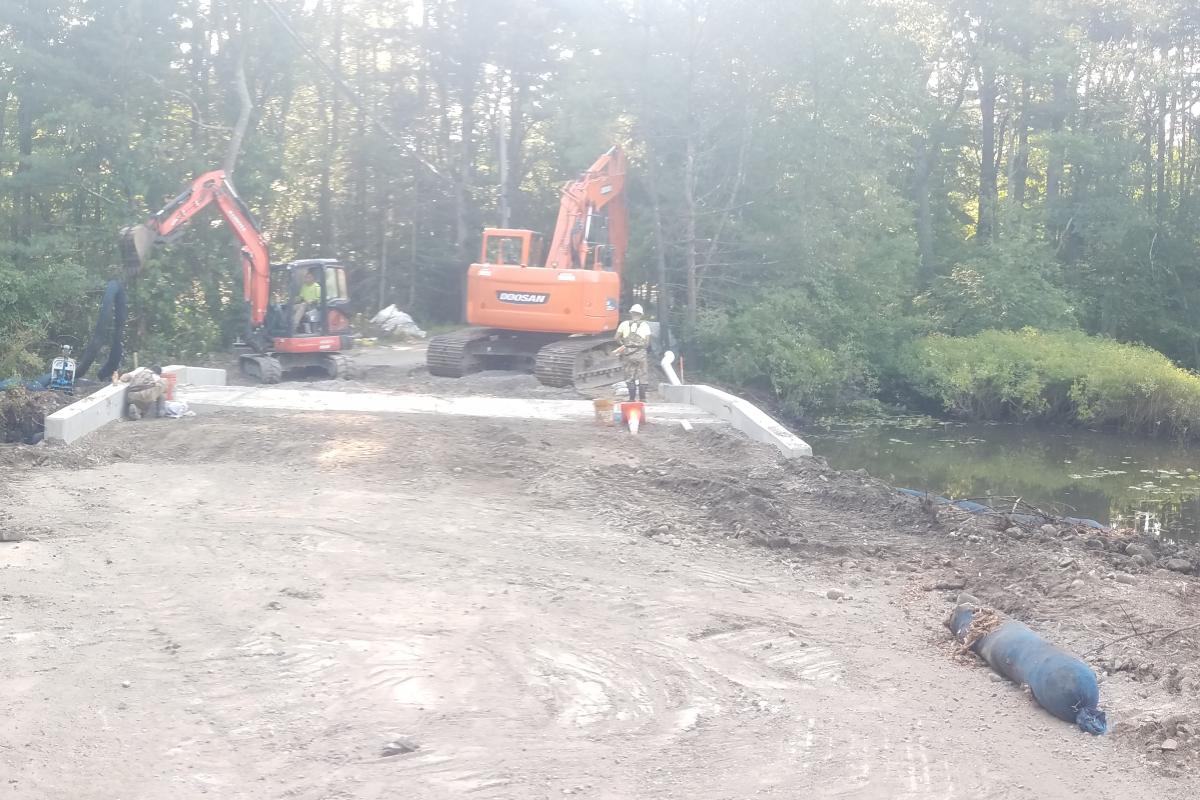 August 6th - Coffer Dam Removed and pond level returned to natural level